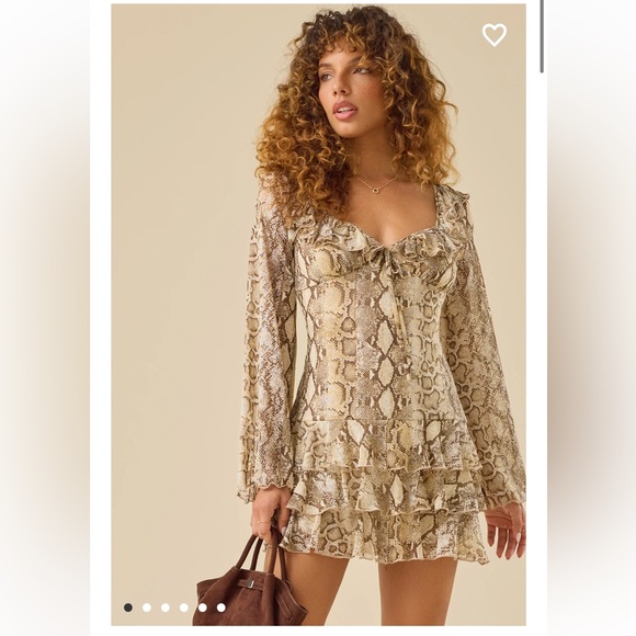 New with tags Altar’d State Sky Printed Mesh Mini Dress